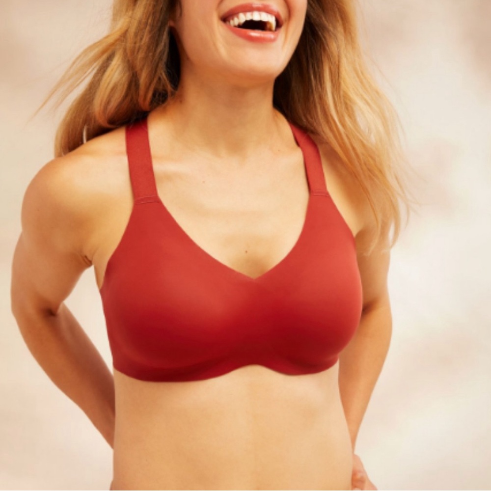 🇨🇦👍GUC KNIX | S 5 | Comfy Plus sky Padded V-Neck Bra - Thin Straps - Picture 13 of 16